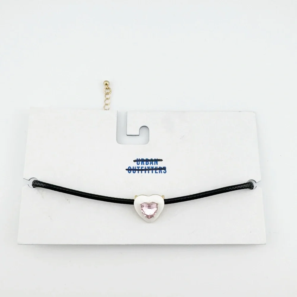 Urban Outfitters Black and‎ Pink Choker Necklace